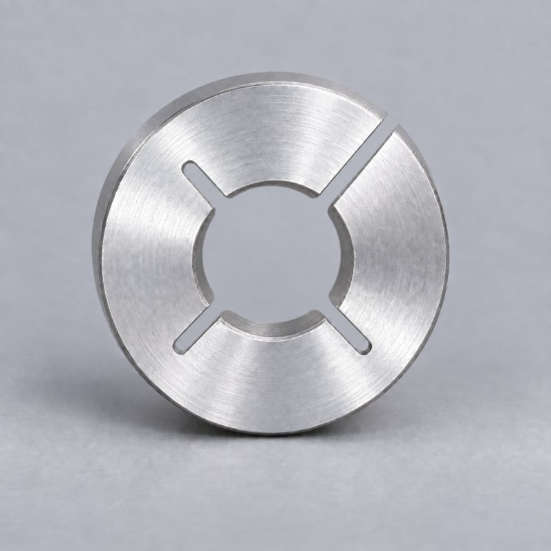 Dedicated clamping sub-sleeve with through-bore and four slots