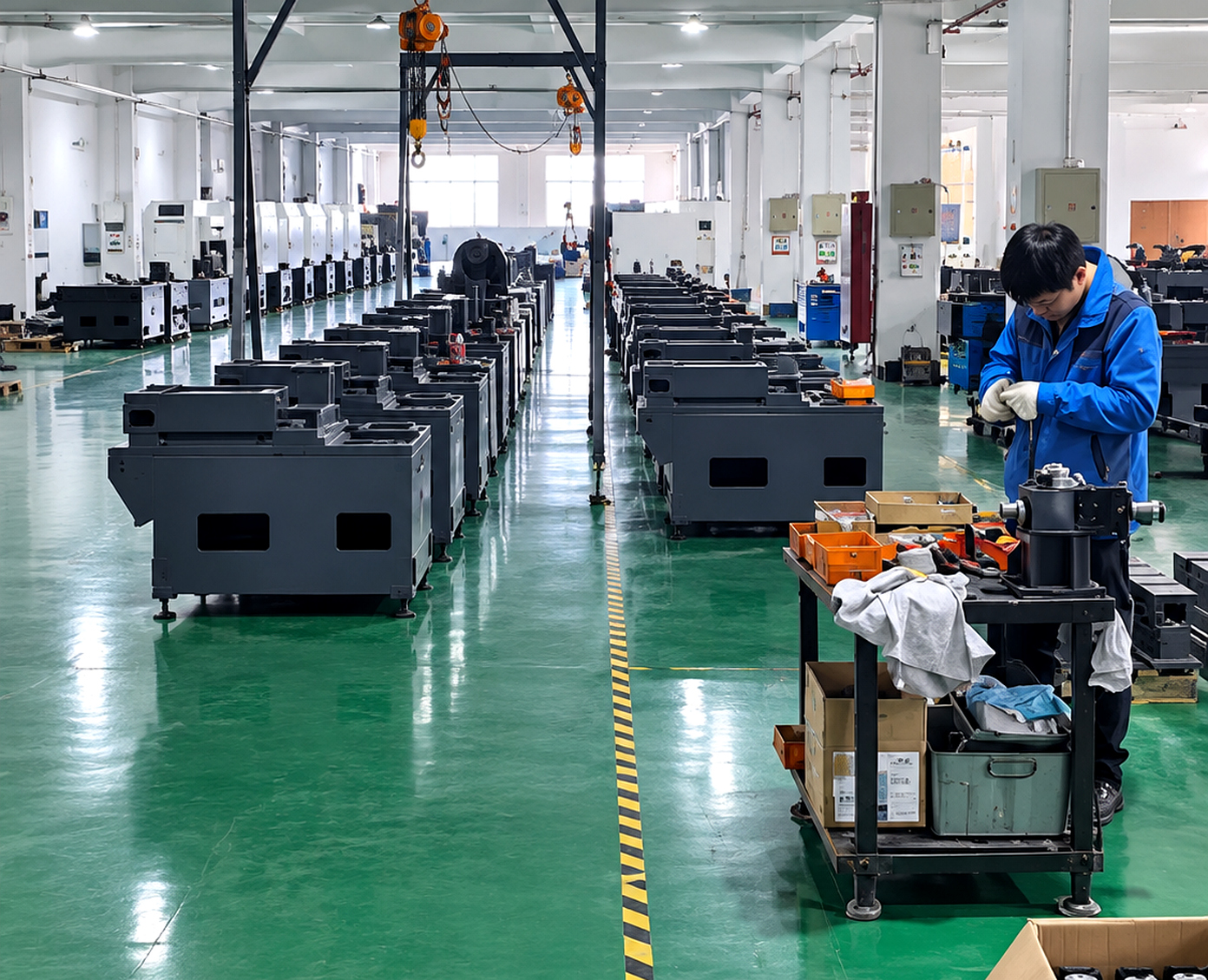 CNC Lathe Component Assembly Workshop