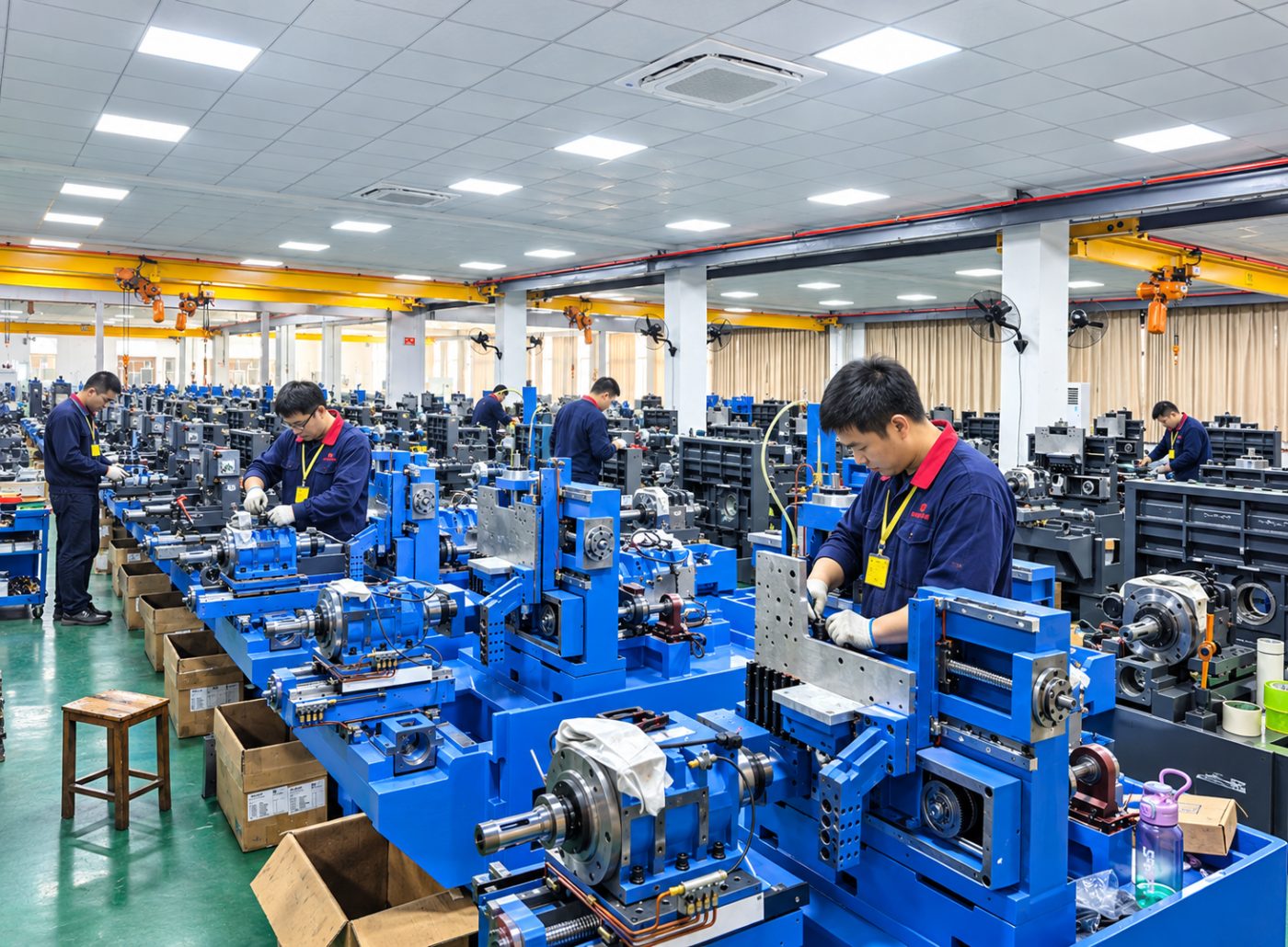 CNC Lathe Headstock Assembly Workshop